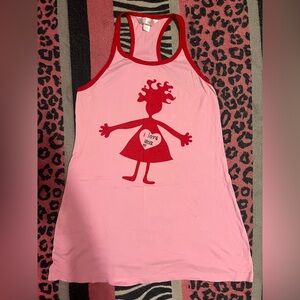 Vintage PINK Victoria's Secret "i love you" Valentine's Day nightgown